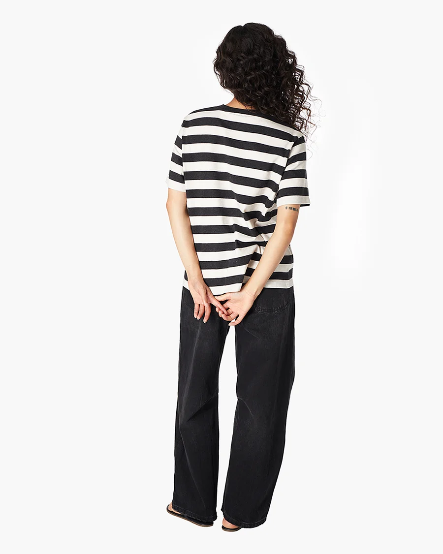 Classic Striped Tee - Black/White - Image 4
