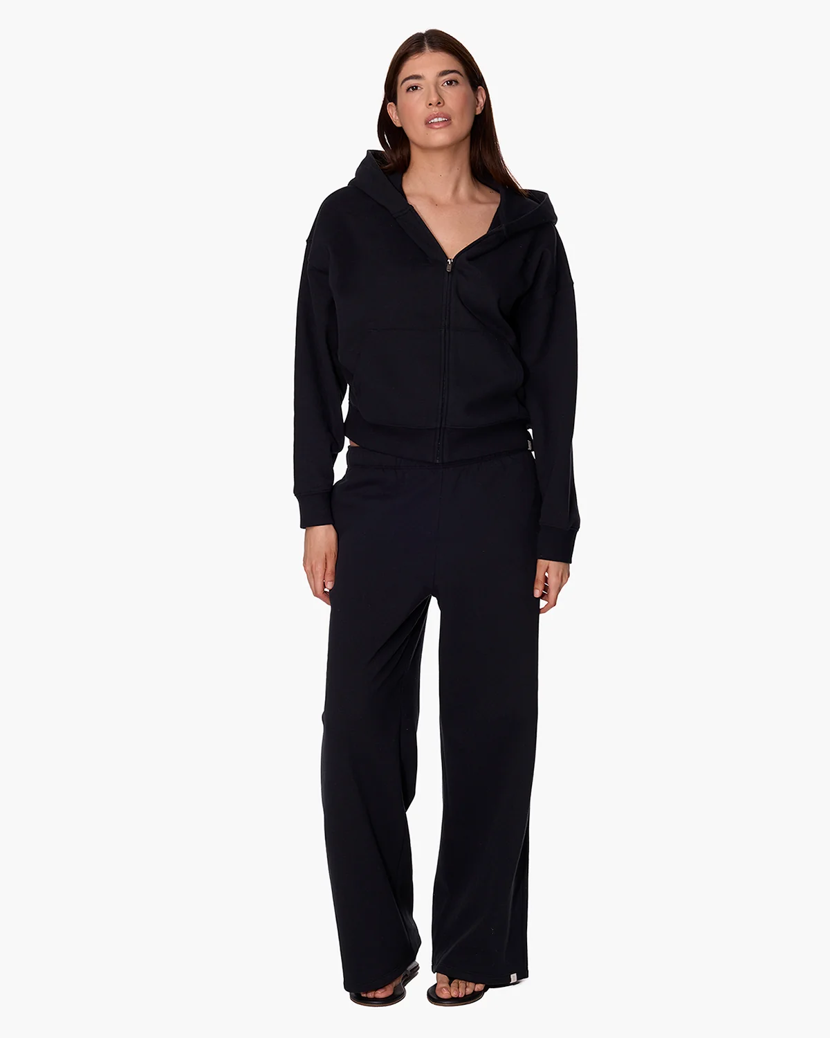 CloudSoft Zip Up Hoodie - Black - Image 2
